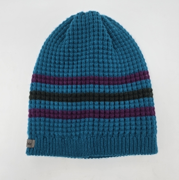 COLUMBIA LOT OF THREE BEANIE HATS WINTER TEAL BLUE PURPLE WOMEN OS - Picture 2 of 12